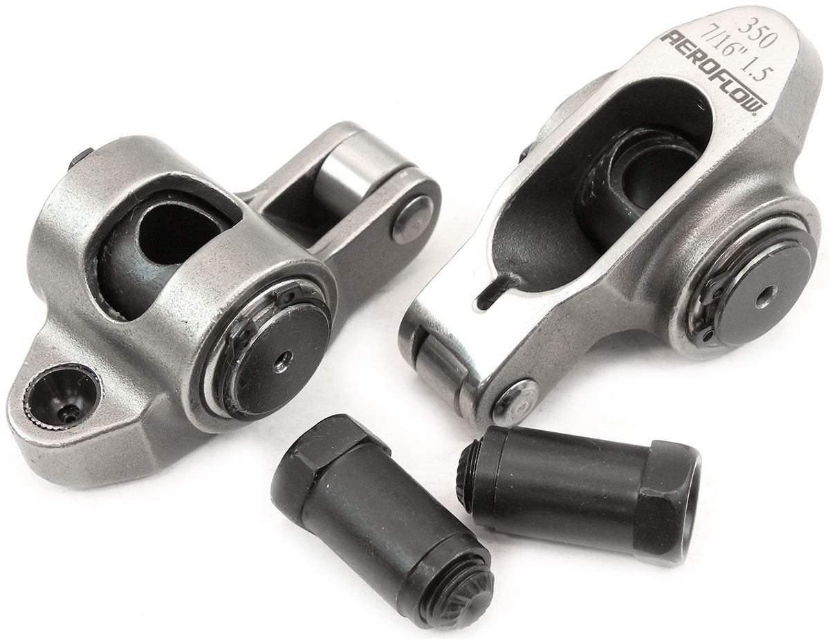 SBC S/S Rocker Arms 7/16" Stud 1.50 Ratio 350 Stainless Roller 2 AF95-1205-2 - Aeroflow