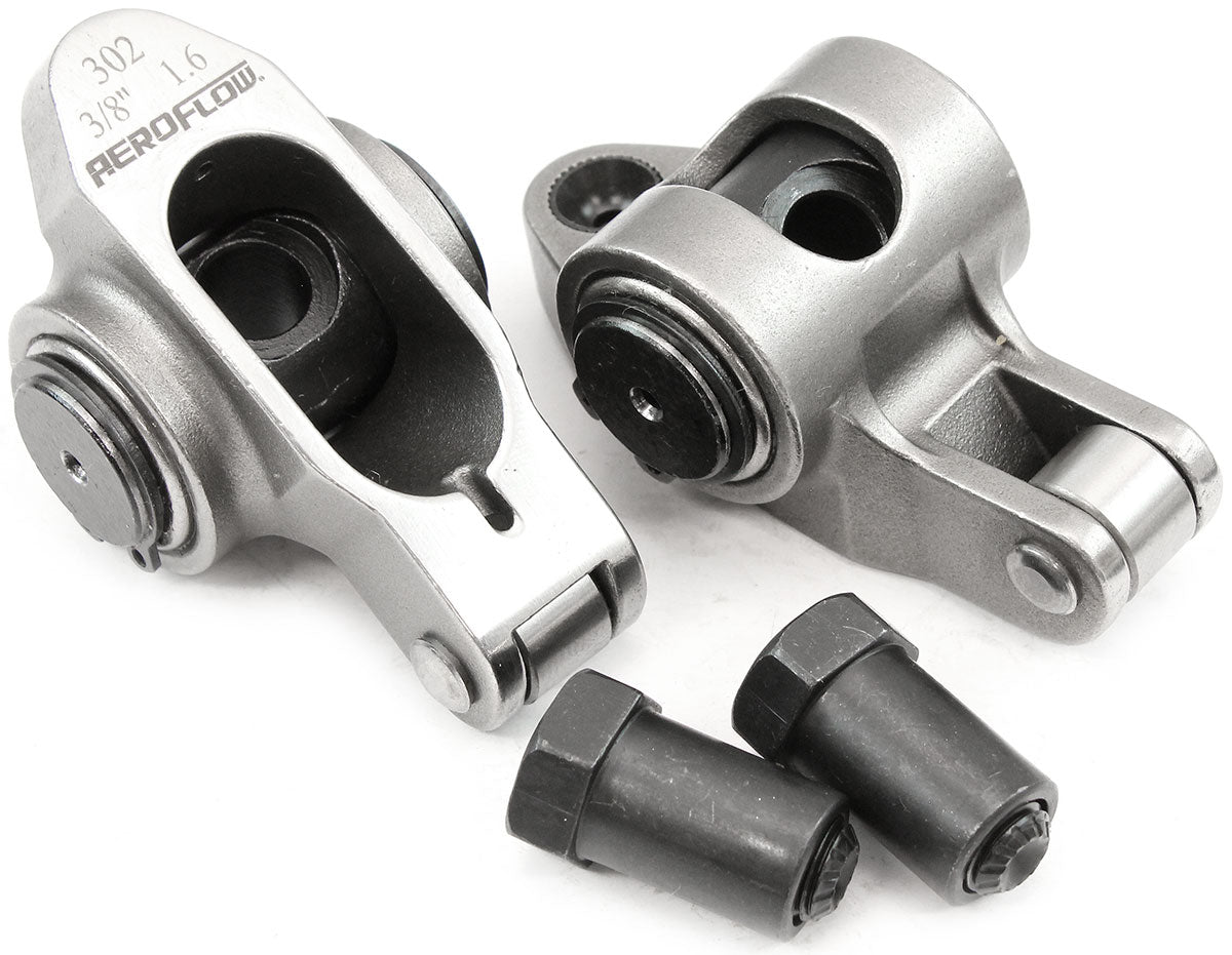 SBF S/S Rocker Arms 3/8" Stud 1.60 Windsor 302 351 Roller 2 Stainless 95-1220-2 AF95-1220-2 - Aeroflow
