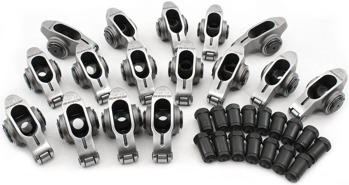 Ford Cleveland S/S Rocker Arm 7/16" Stud 1.80 351C Roller 16 Stainless AF95-1229 - Aeroflow
