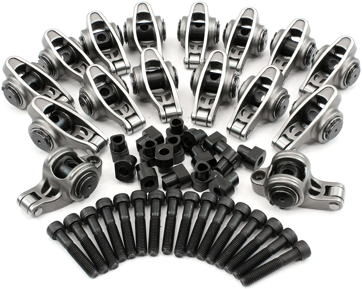 GM LS3 S/S Rocker Arm M8 Stud 1.7 Ratio Rectangle Roller LS2 Stainless AF95-1236 - Aeroflow