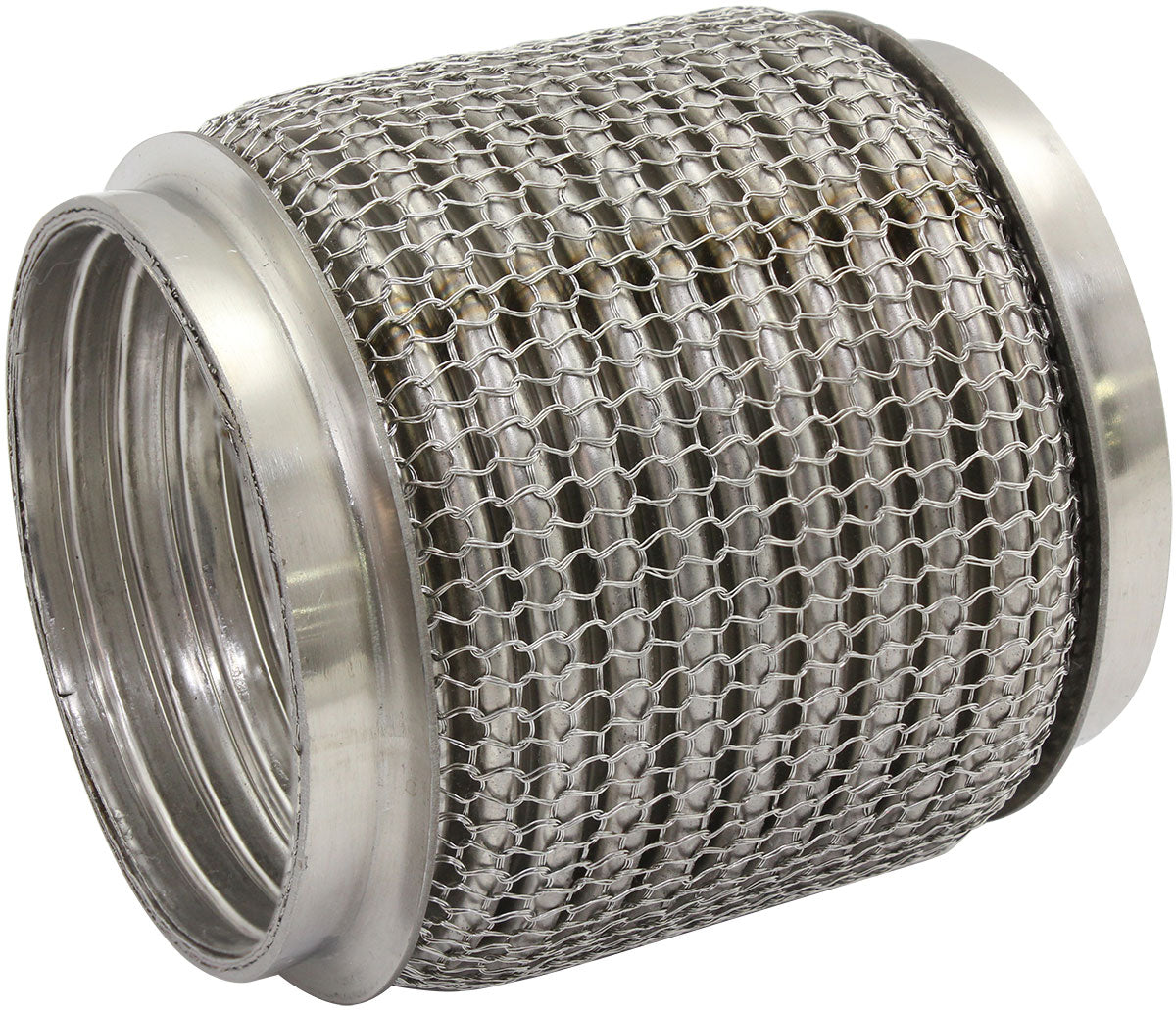 2-3/4" I.D Exhaust Mesh Flex Pipe Joint 4" Long 304 S/S Steel AF9512-2750 - Aeroflow