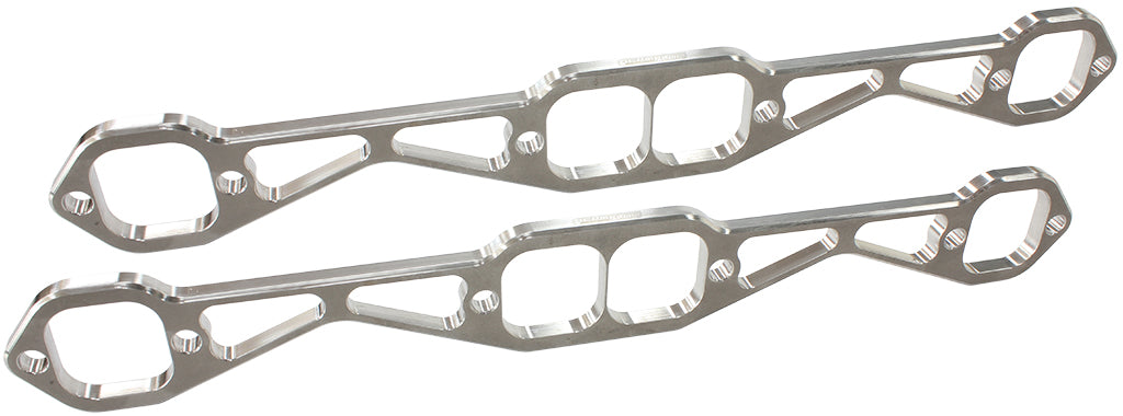 SBC Header Flanges Set 1-3/4" Square Port 1.75 x 1.75" Pair AF9551-1001 - Aeroflow