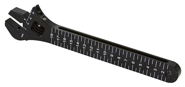 Adjustable Spanner Wheelie Black Large For Up To -12 Bnut AF98-2038BLK - Aeroflow