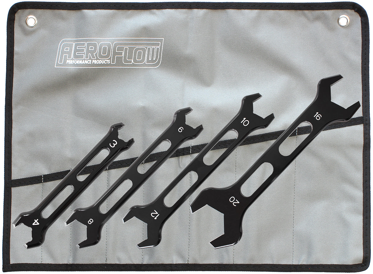Double Ended AN Pro Spanner 4 Piece Set -3AN To -20AN AF98-2244 - Aeroflow