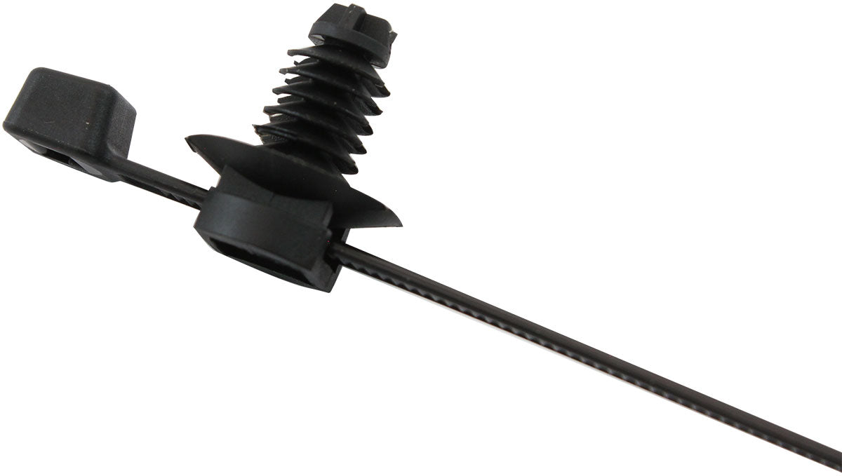 Fir Tree Cable Tie 4.8 x 210mm 2 Piece 100 Pack Black Zip Ties AF98-4822-100 - Aeroflow