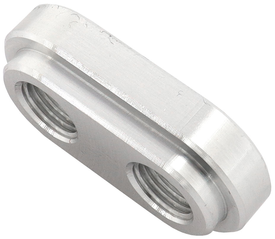 Weld In Alloy Plate 1/8" NPT x 2 Ports Vacuum Intercooler AF986-02-02 - Aeroflow