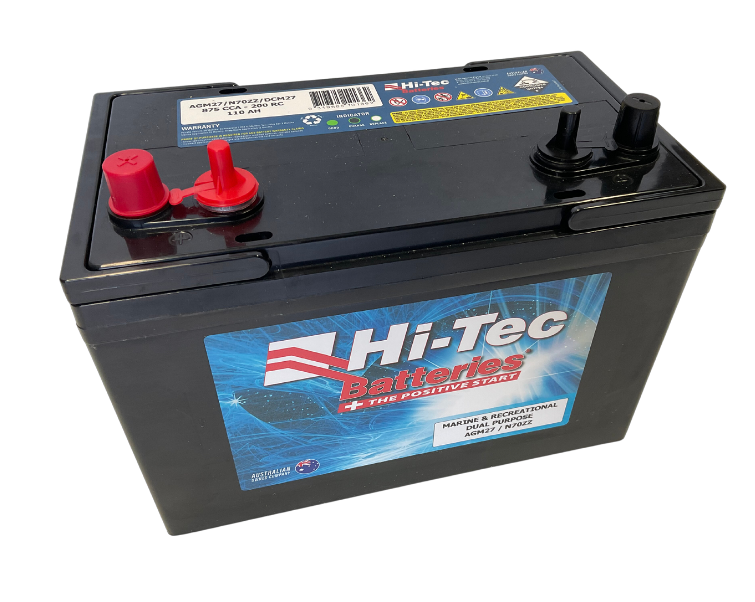 AGM Marine Battery M27 Dual Purpose 12V 110Ah - Hi-Tech Batteries