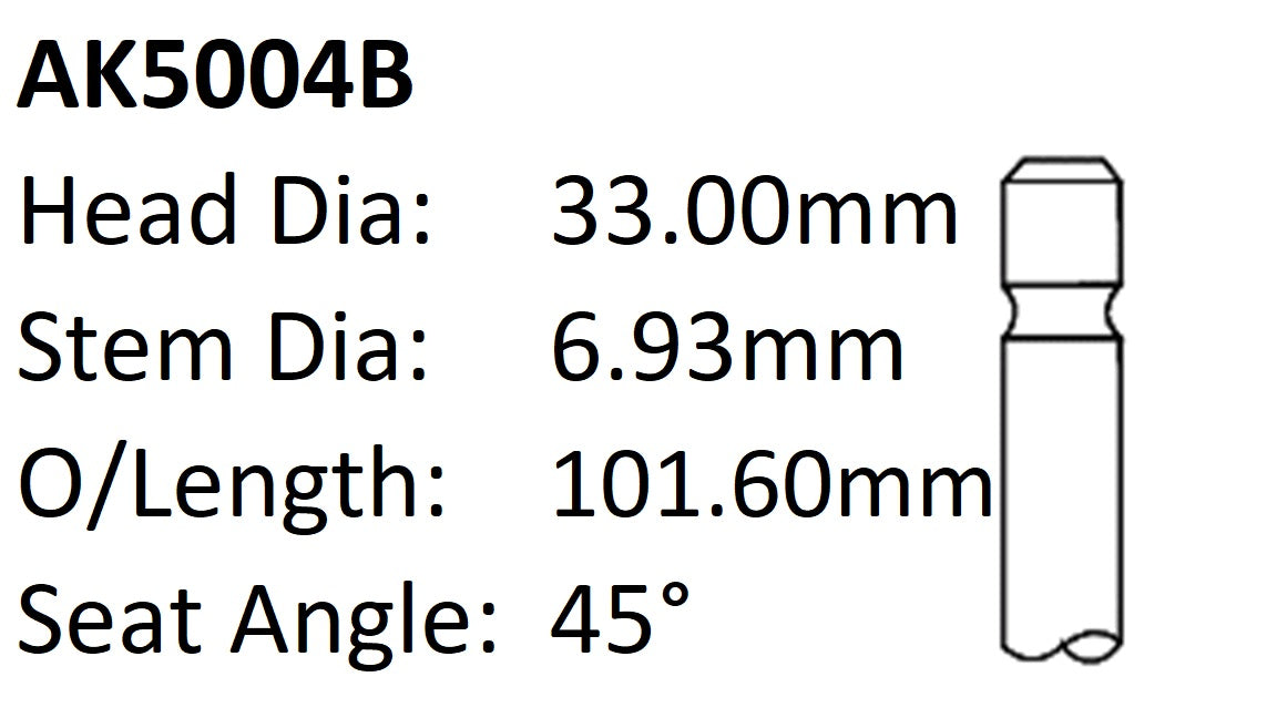 Dai CB Exhaust Valve AK5004B - Austral | Universal Auto Spares