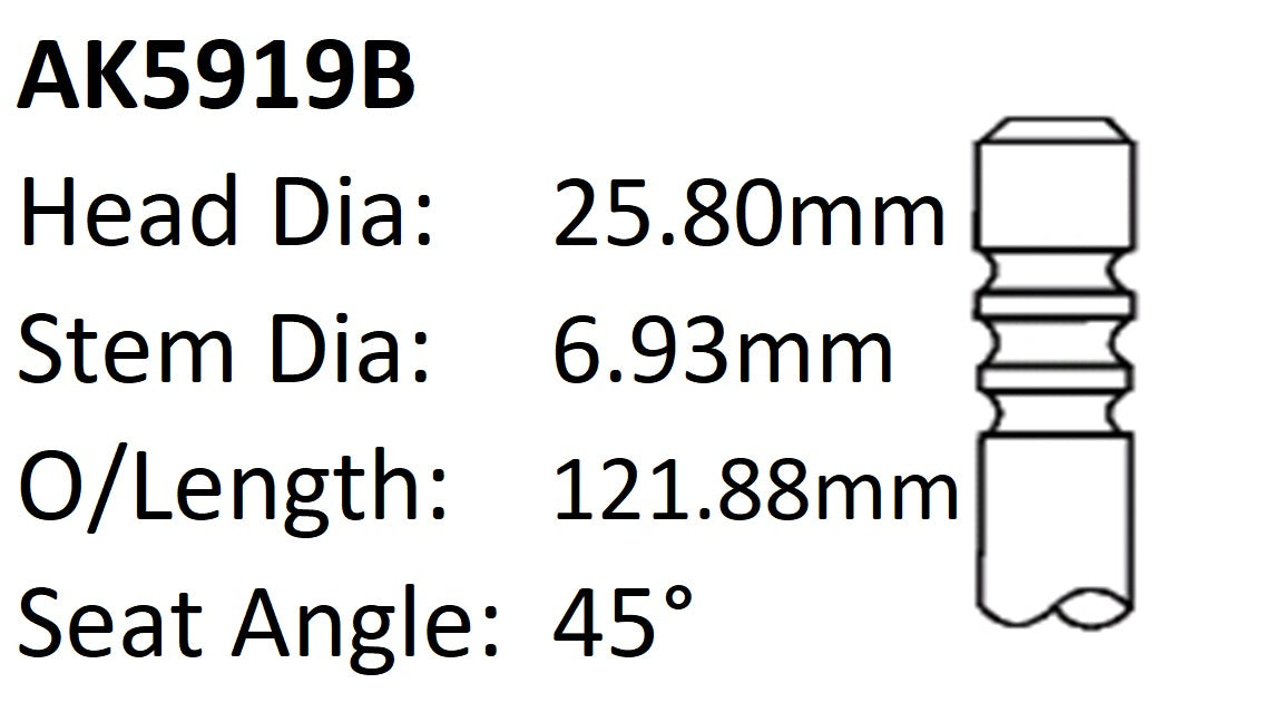 Ford Ranger P5AT Exhaust Valve AK5919B - Austral | Universal Auto Spares