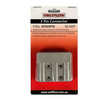 Anderson Connector 3 Pin 50AMP For Dcdc Charger With Ignition Wire - Voltflow