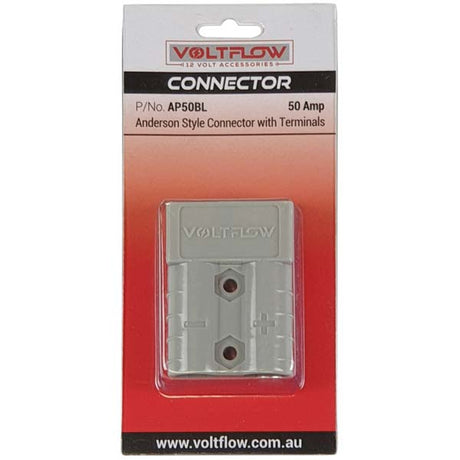 Anderson Style Connector With Terminals Stainless Steel Spring Clips - Voltflow