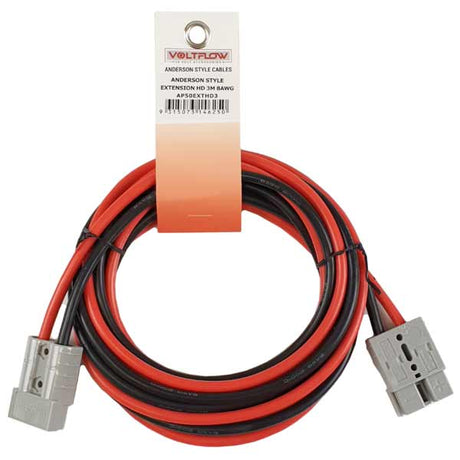 Anderson Style Connector 50AMP Heavy Duty Extension 3 Metre - Voltflow | Universal Auto Spares