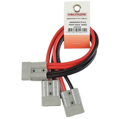 Anderson Style Connector 50AMP To Twin (8AWG) - Voltflow | Universal Auto Spares