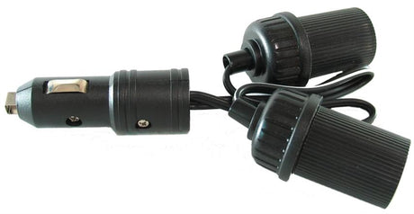 12V Accessory Dual Sockets With Leads And Plug - Voltflow | Universal Auto Spares