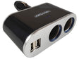 Twin 12V Accessory Socket + Twin Usb 3.1AMP 90 Degree Swivel Plug - Voltflow