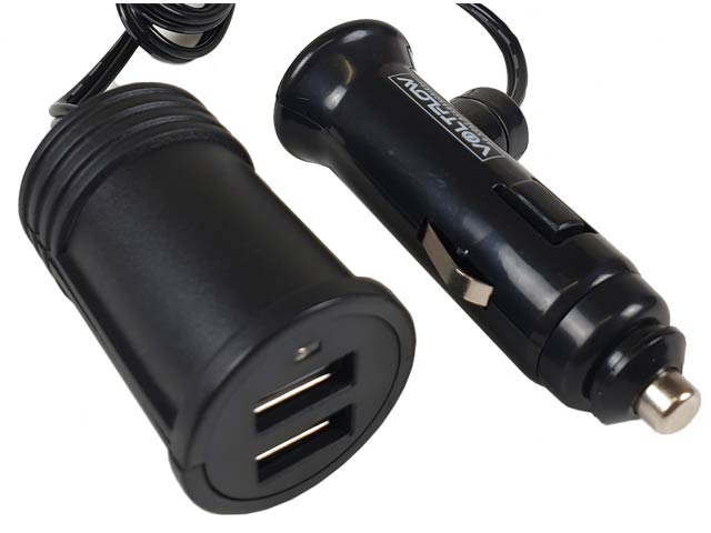 12/24v Plug With Lead & Dual USB 3.0AMP Led Indicator - Voltflow