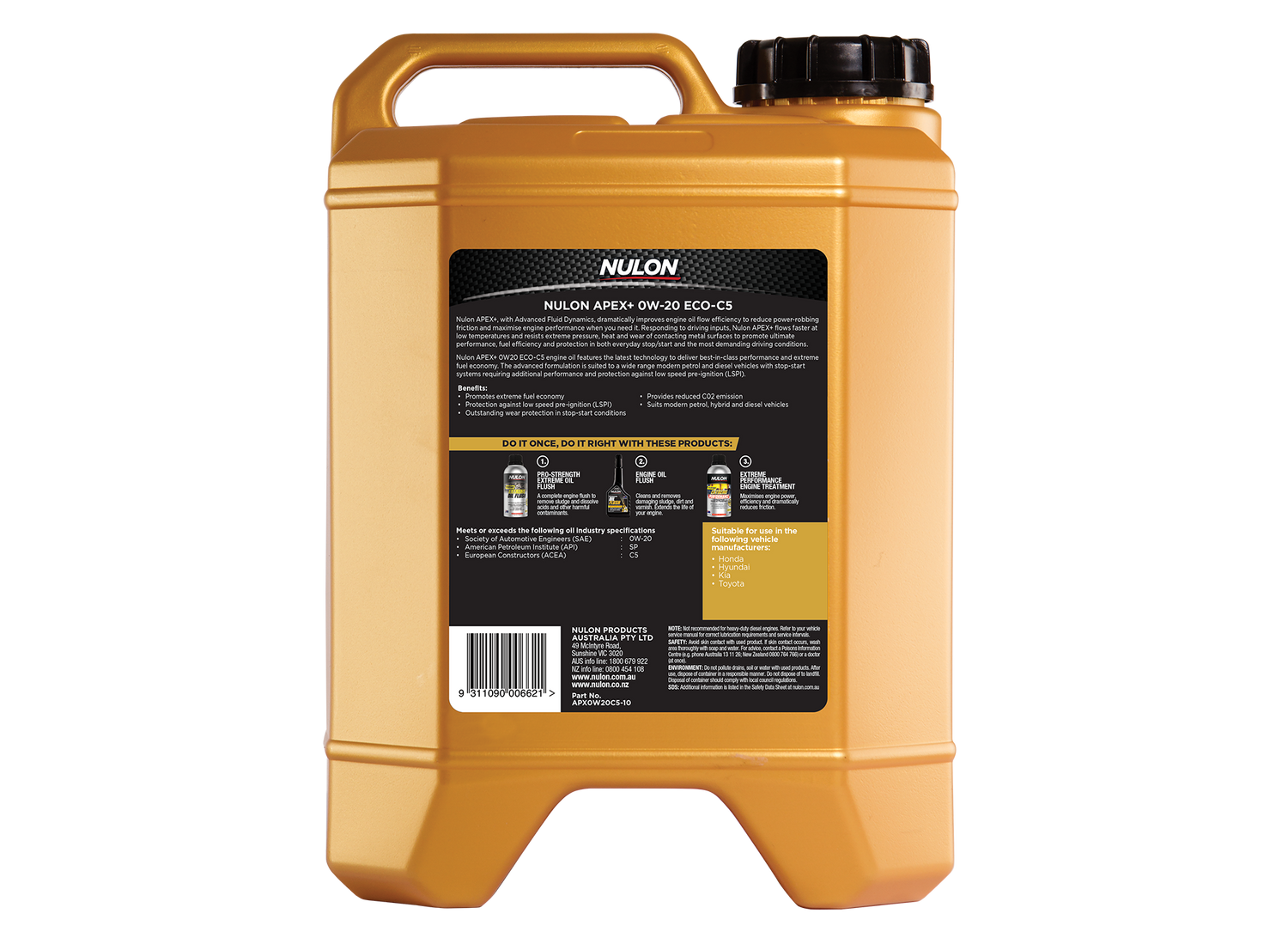 APEX+ 0W-20 ECO-C5 10L - Nulon