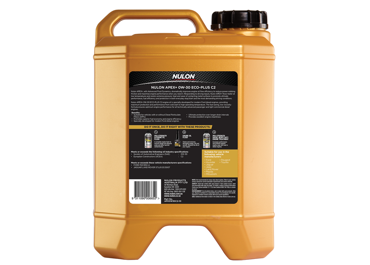 APEX+ 0W-30 ECO-PLUS C2 - Nulon