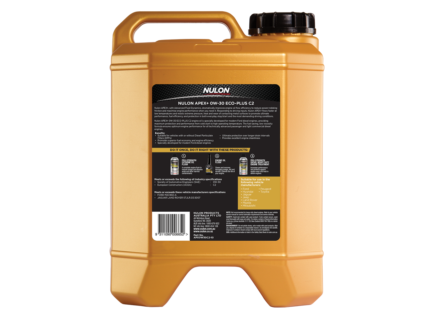 APEX+ 0W-30 ECO-PLUS C2 - Nulon