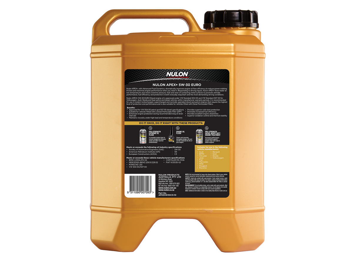 APEX+ 5W-30 Euro Diesel 10L - Nulon