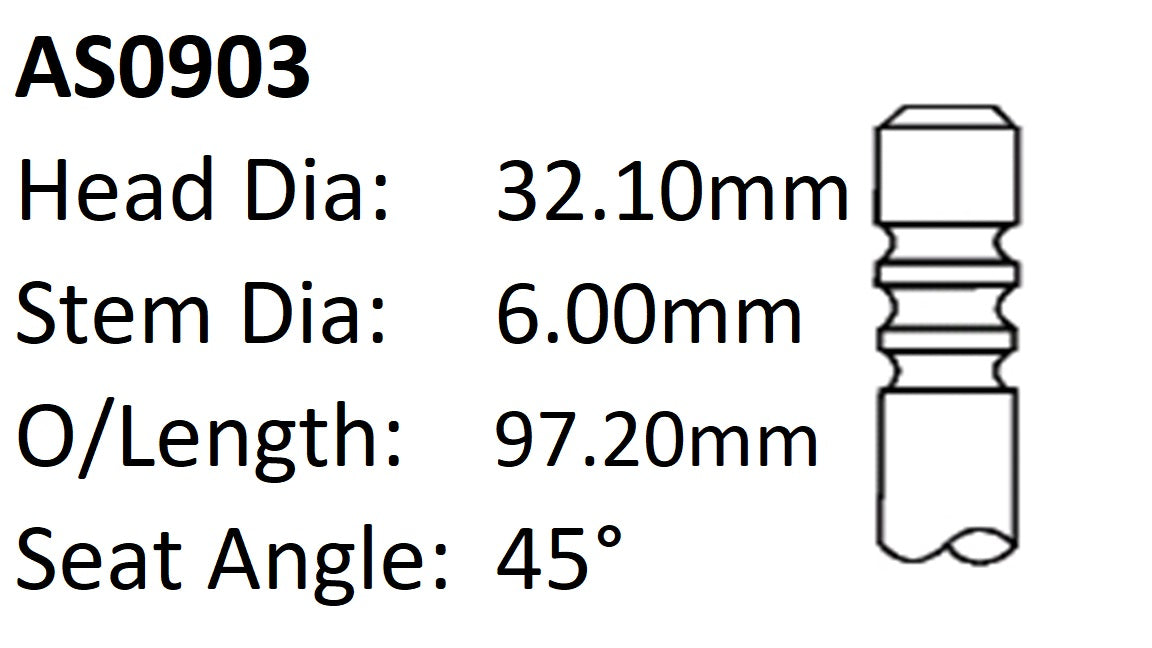 Ford SD Mondeo Int Valve AS0903 - Austral | Universal Auto Spares