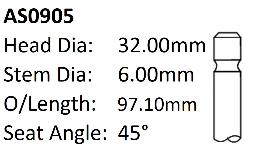 Ford ZH20 Mondeo Int Valve AS0905 - Austral