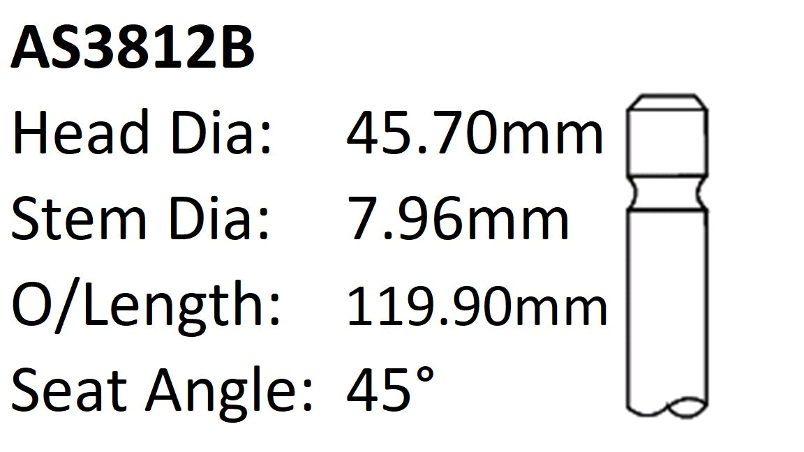 Holden VS VT V6 Int Valve AS3812B - Austral | Universal Auto Spares
