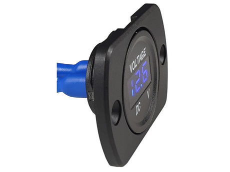 Volt Gauge (5-48V) With Led Display Flush Mount - Voltflow