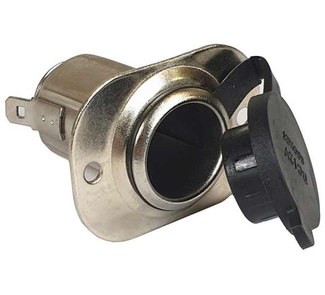 12 Volt Accessory Socket Includes All Metal with Dust Proof Cap - Voltflow | Universal Auto Spares