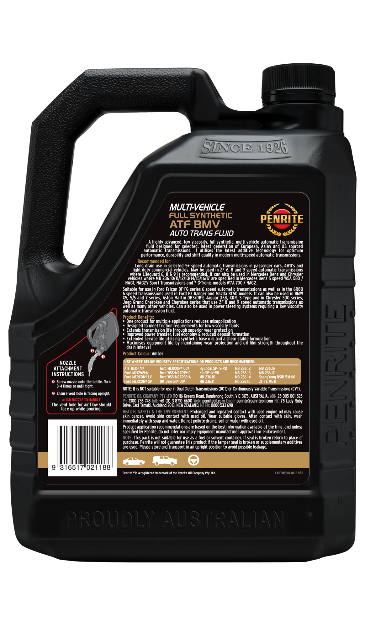 ATF BMV (Full Syn) - Penrite