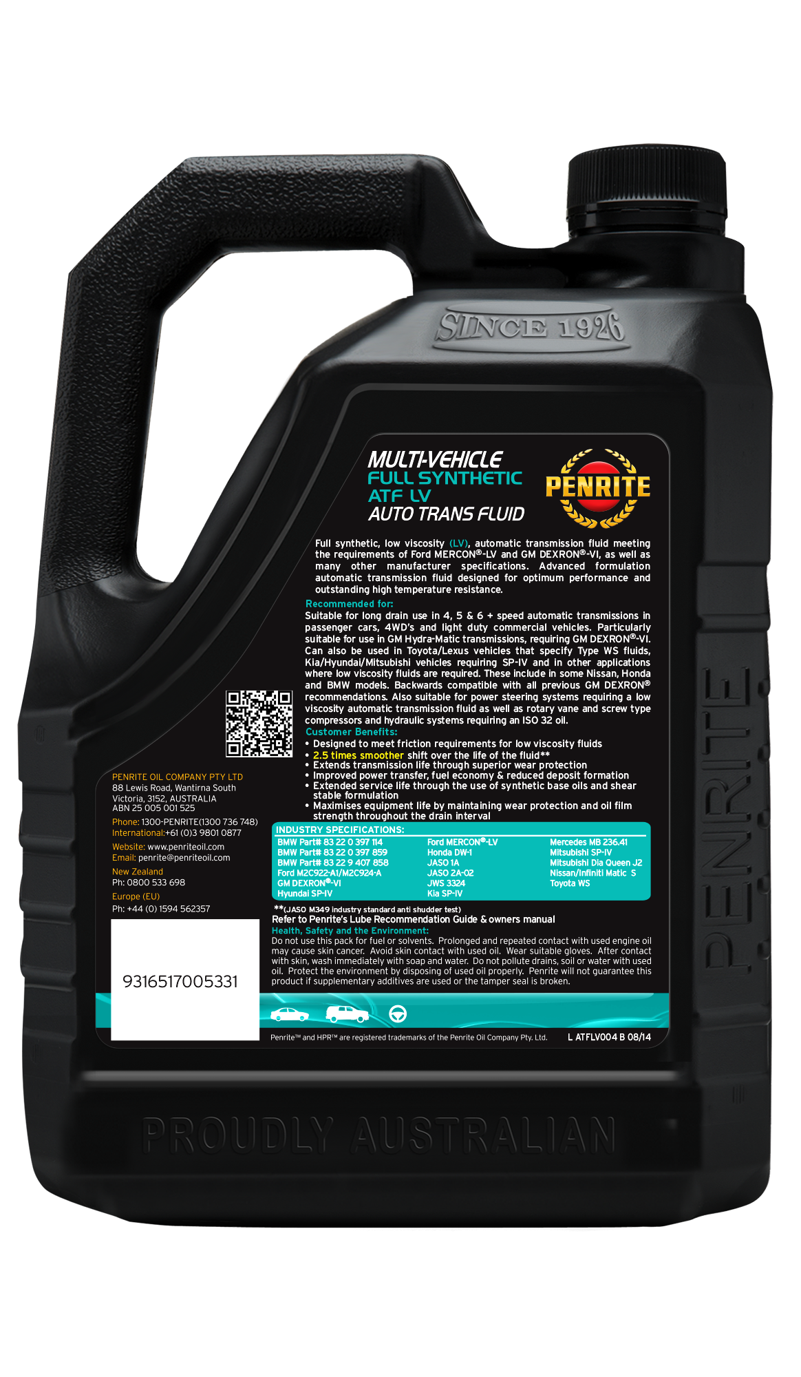 ATF LV (FULL SYN) - Penrite