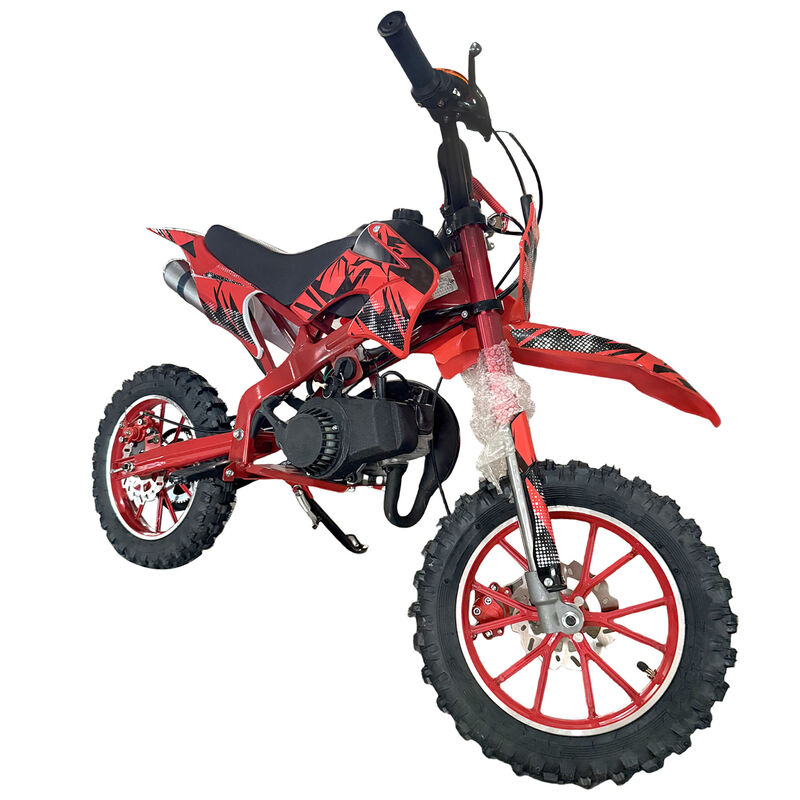 Red Mini Motor Dirt Bike Kids Pocket 2 Stroke Motorbike ATV Twin Exhaust Tip Toys 49cc 2025 ATV-008 - Machter
