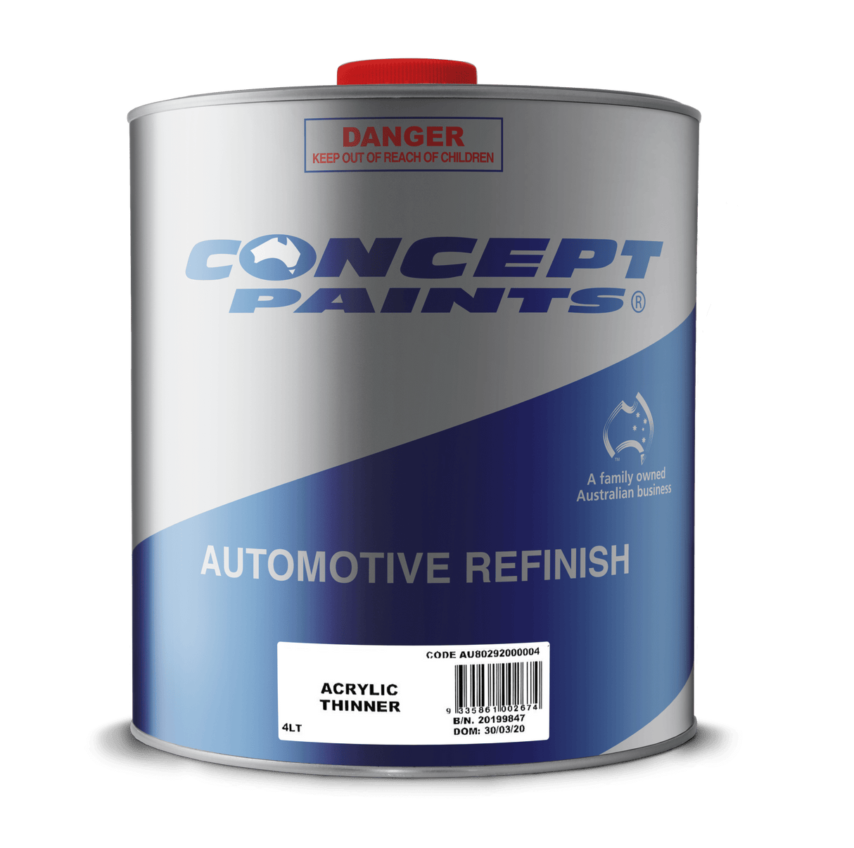 Acrylic Thinners 4L - Concept Paints | Universal Auto Spares