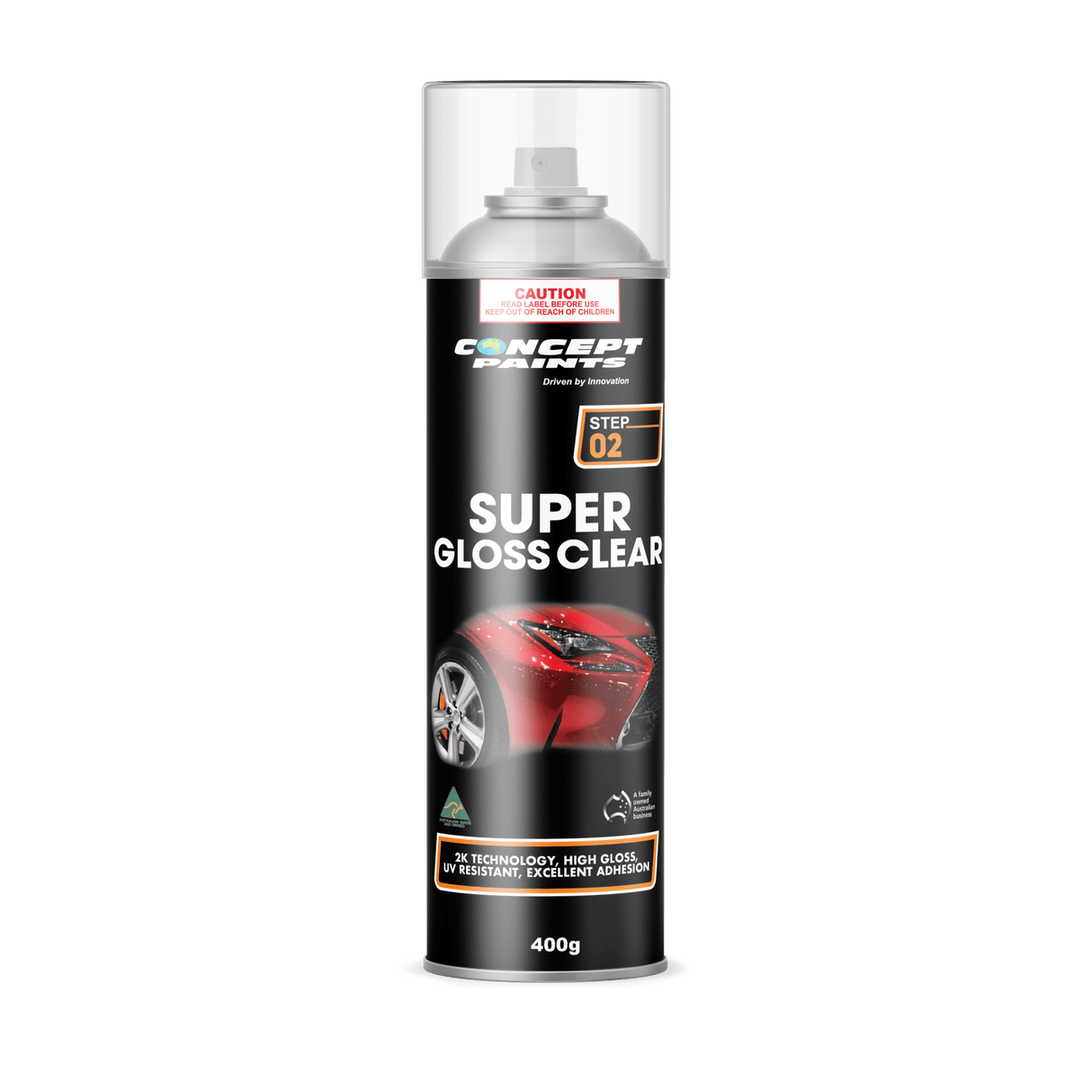 Super Gloss Clear Aerosol 400g - Concept Paints | Universal Auto Spares