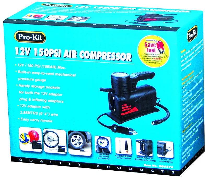 12V 150psi Air Compressor - Pro Tyre