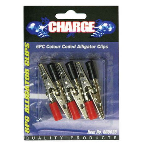 Alligator Clips 6 Piece 5AMP - Charge | Universal Auto Spares