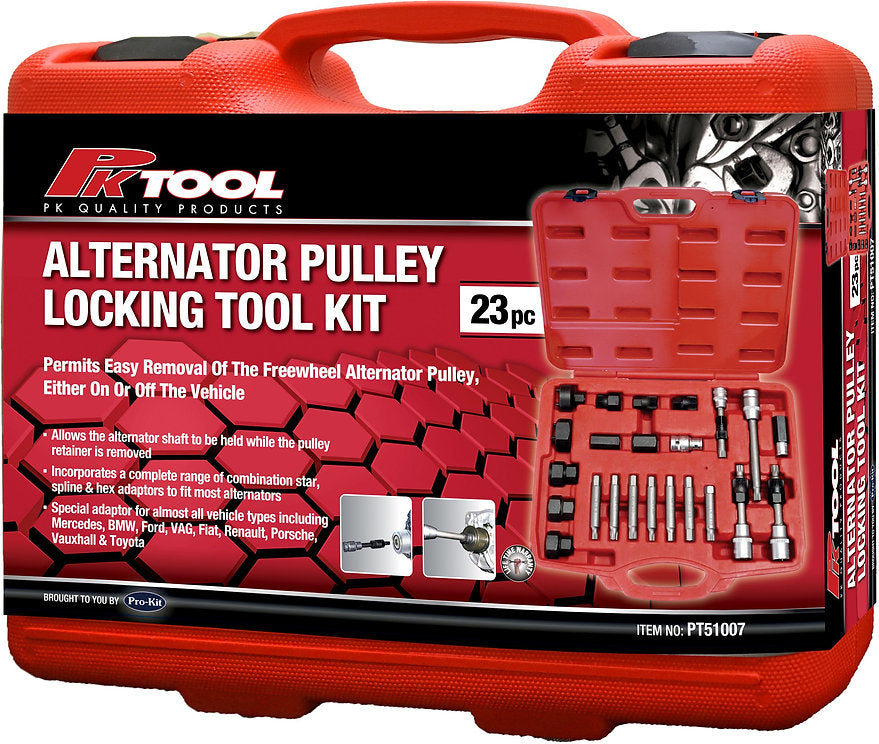 Alternator Pulley Remover Kit 23 Piece 1/2" DR - PKTool