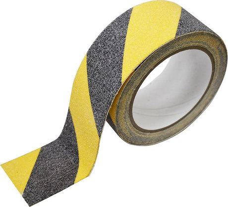 Anti-Slip Tape Yellow & Black 48mm x 5m Durable, Abrasive Surface - Pro-Kit