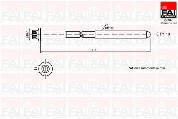 Land Rover 18K Head Bolts Set B292 - Austral | Universal Auto Spares