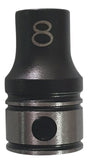 3/8" Drive 6-point 8mm Size Range Thin-Wall Impact Socket 1014008B - Dual Action