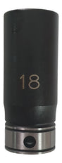 3/8" Drive 6-point 18mm Size Thin-Wall Deep Impact Socket 1114018B - Dual Action
