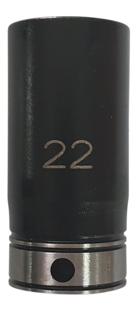 3/8" Drive 6-point 22mm Size Thin-Wall Deep Impact Socket 1114022B - Dual Action