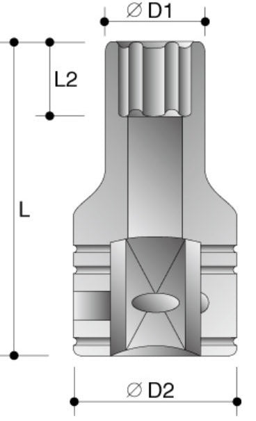 17mm x 1/2 Dr 6pt Thin Wall Socket - Dual Action