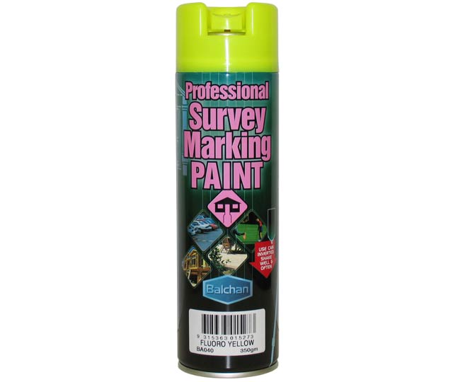 Professional Survey Marking Paint 350g - Balchan Fluro Yellow
