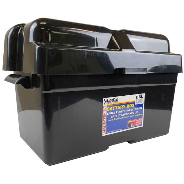 Battery Box Large With Strap 325 x 185 x 200mm AUTOKING Universal