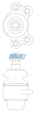 Ball Joint Upper Fits Rodeo 06/81-04/89 BJ203 - Selby | Universal Auto Spares