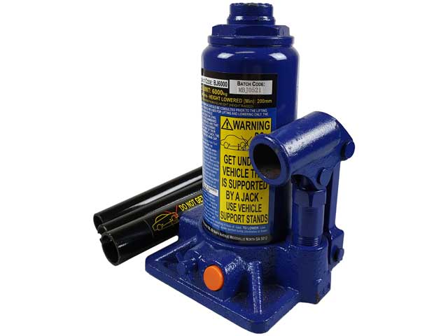 Hydraulic Bottle Jack 6000KG 200mm Lowered - Tool King
