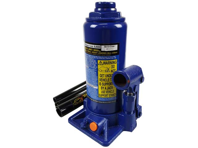 Hydraulic Bottle Jack 8000KG 200mm Lowered - Tool King