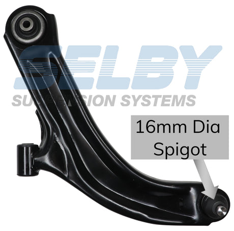 FRT LOWER CTRL ARM (L) Fits NISSAN MICRA K12 07-10 16mm Spigot BJ8918L-ARM - Selby