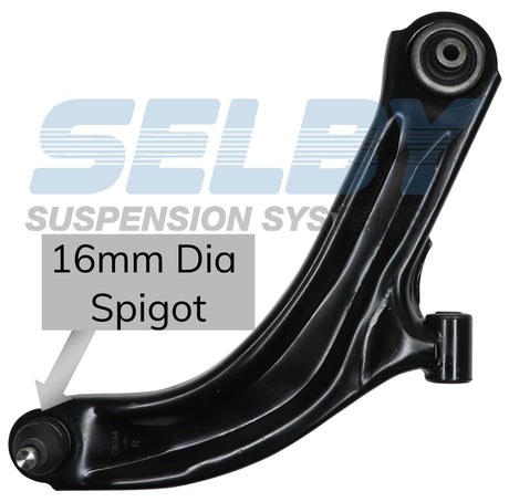 FRT LOWER CTRL ARM (R) Fits NISSAN MICRA K12 07-10 16mm Spigot BJ8918R-ARM - Selby